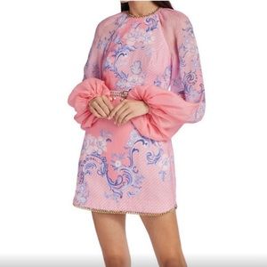 $899 NWT ZIMMERMANN CHAIN TRIMMED LINEN FLORAL PRINT DRESS